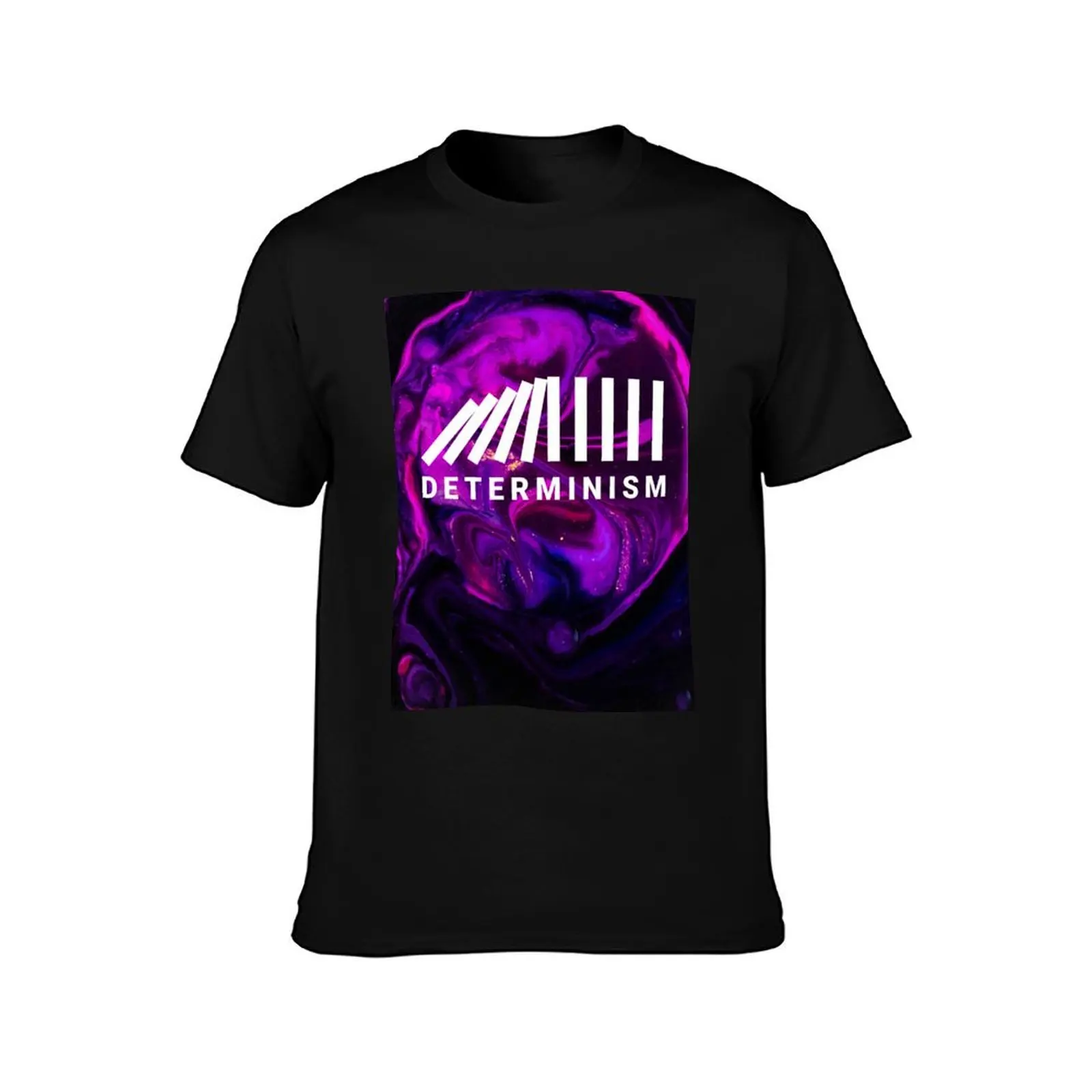 Determinism philosophy print- Causality T-Shirt Summer Casual Cotton Tee Oversized Streetwear Tops Vintage Graphic Print