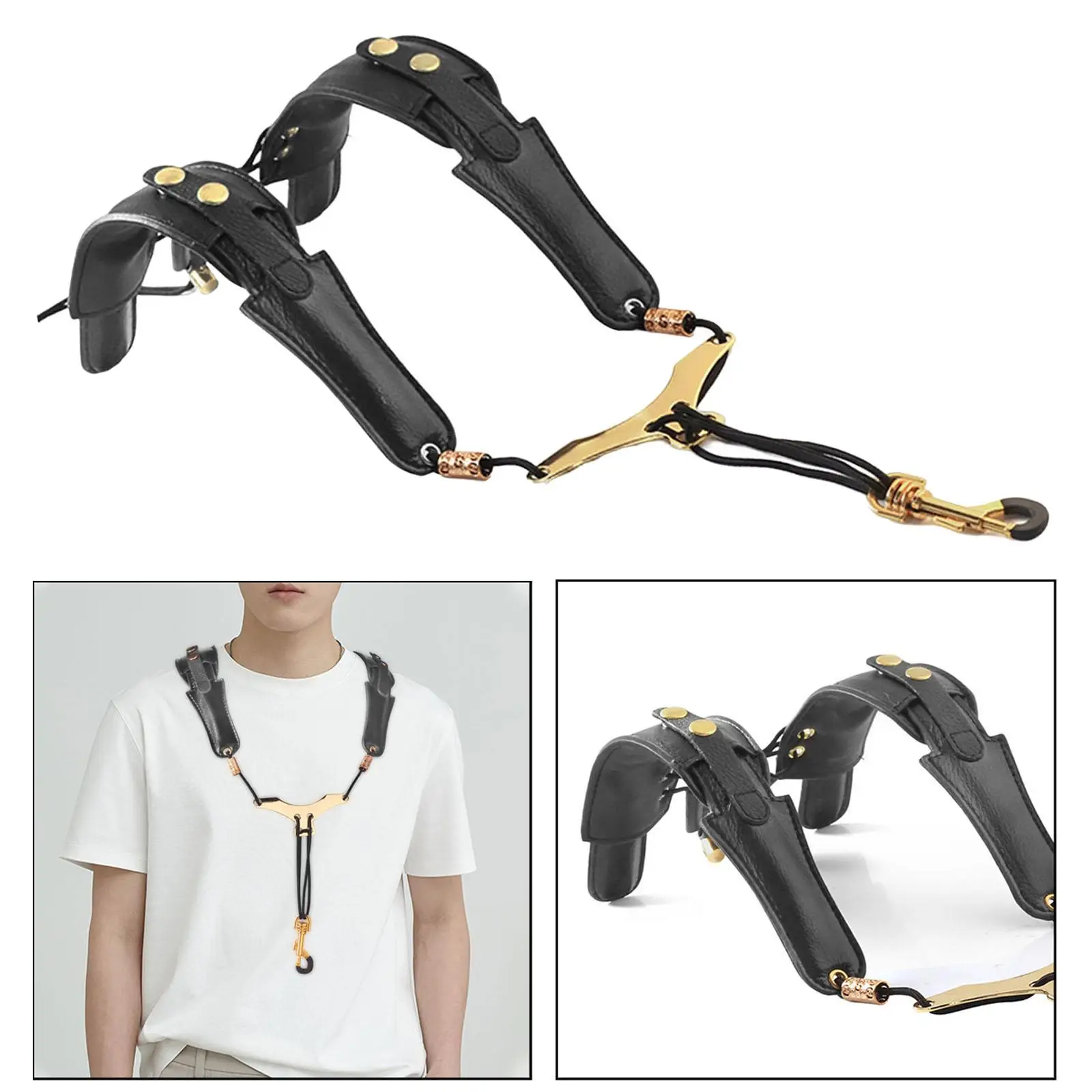Sax Harness Saxophone Strap Adjustable for Alto / Tenor / Baritone Saxophone
