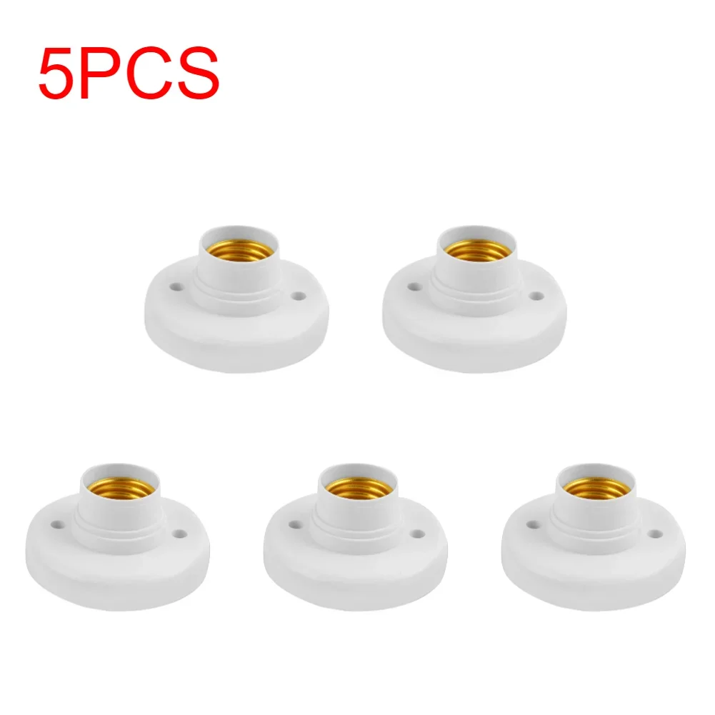1-20 Stuks 220V E27 Schroeflamp Standaard Gloeilamp Socket Houder Adapter Basissap Socket Wit Plafond Lamp Lamp Bevestigingsbasis
