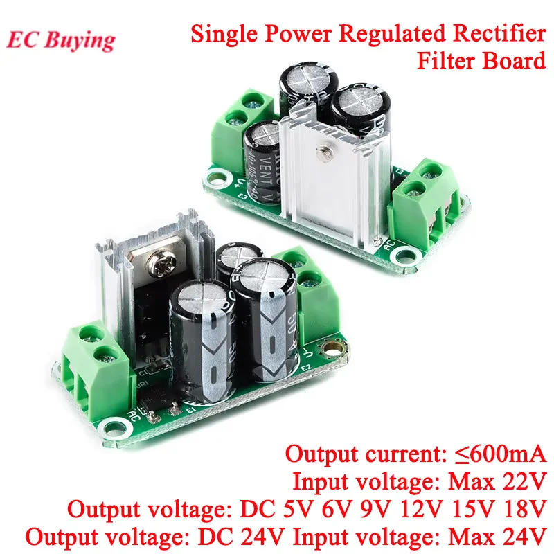 Regulated Power Supply Module Single 5V 6V 9V 12V 15V 18V 24V Rectifier Filter Board L7805 L7806 L7809 L7812 L7815 L7818 L7824