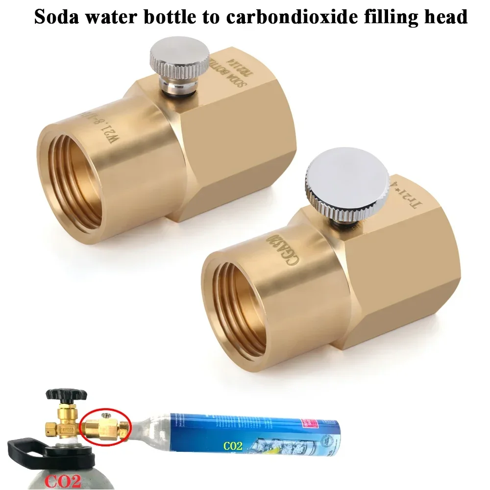 Sodastream CO2 Refill Adapter - TR21-4 to W21.8-14 Thread Converter (Kitchen Home Use)