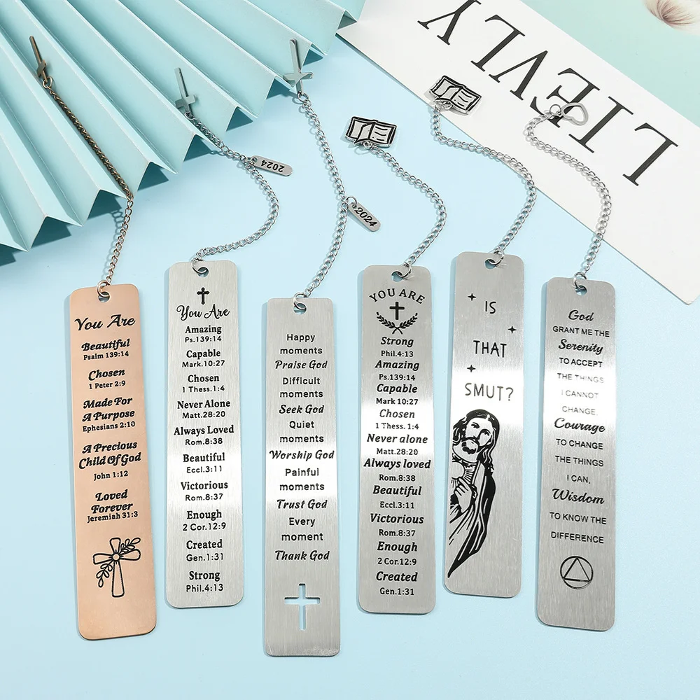 

1pcs Metal Bookmarks Jesus Retro Bookmark Book Lover Gifts School Supplies Aesthetic Stationery for Friends and Teachers