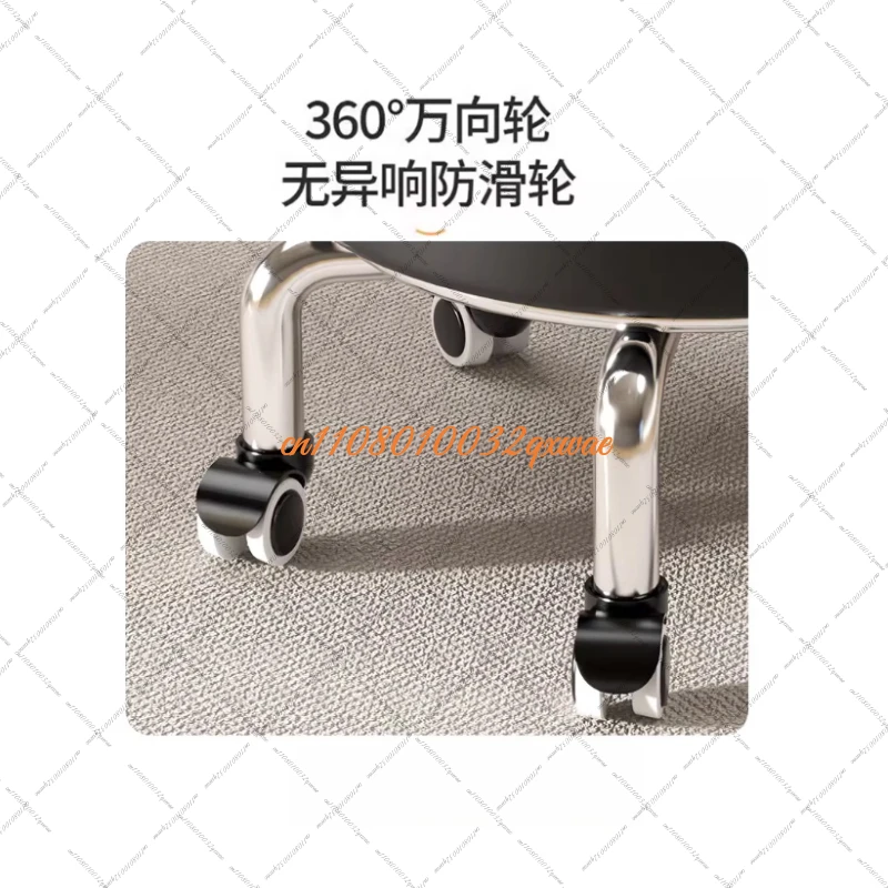 Swivel Stool Small Nail Art  Small Bench Stool Home Use Rolling Low Stool Chair Learning Low view 5
