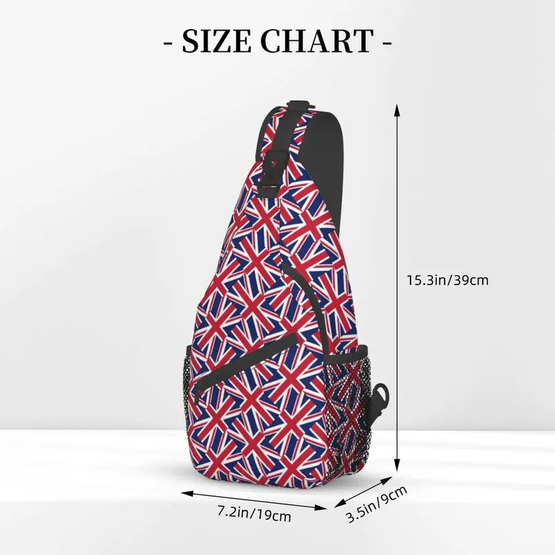 Personal isierte Großbritannien Flagge Schulter tasche Männer cool uk britisches Symbol Schulter Cross body Brust Rucksack Reise Wandern Tages rucksack