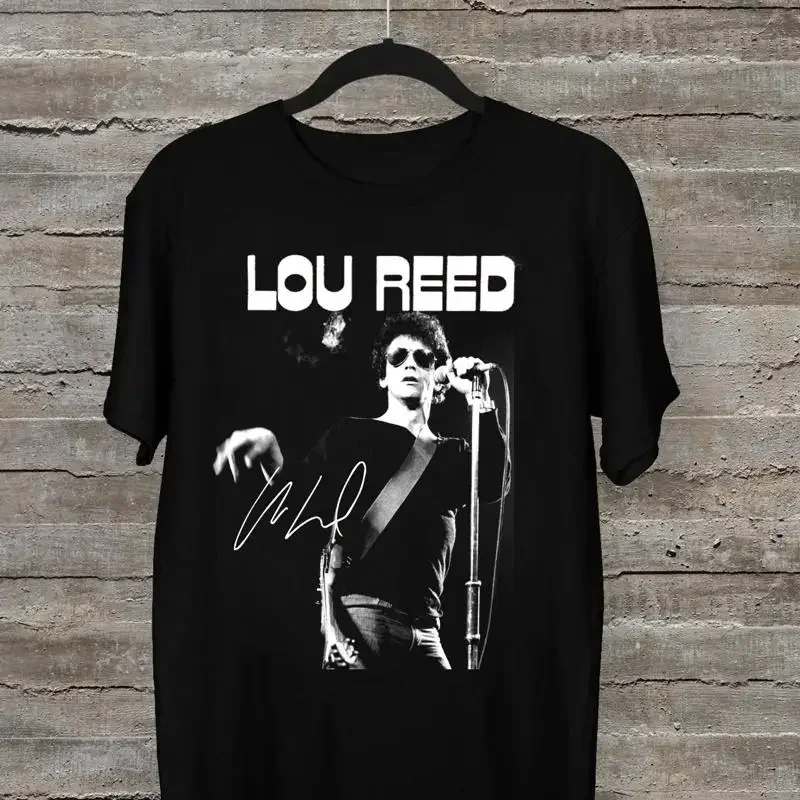 New Lou Reed Signature Classic Retro Black All Size T Shirt