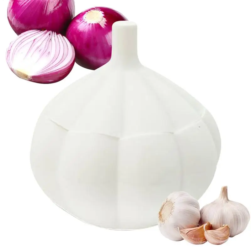 Protector de ajo con forma de ajo, protector de limón, preservador hermético de mantenimiento fresco de limón para patata, jengibre, cebolla, queso, espinachos, ensalada, sopa