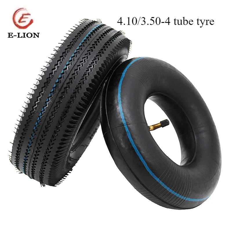 

10 Inch 4.10/3.50-4 Inner Tube Outer Tyre 410/350-4 Pneumatic Wheel Tire for Electric Scooter, Trolley Accessories