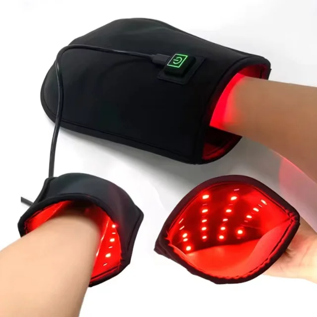 Near Infrared Red Light Therapy Hand Glove Joint Muscle Recovery Heating Massage Glove For Hand Pain Relief Skin Care