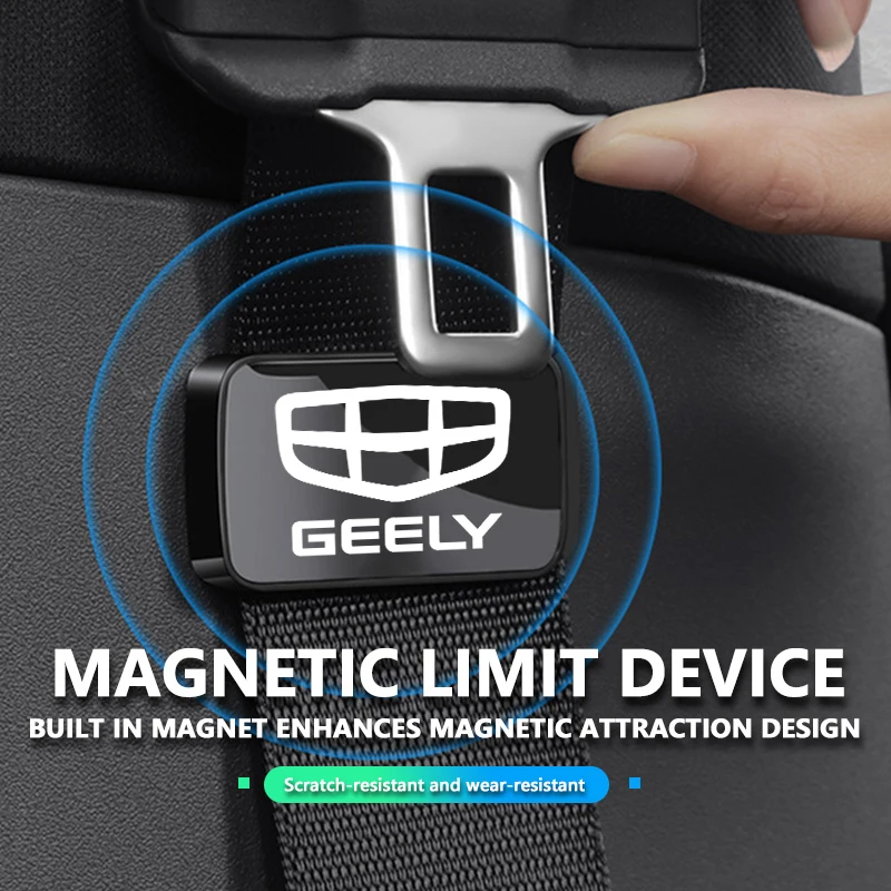 Universal Car Seat Belt Stabilizer Fastener, Adjustable Safety Belt Length Clip For Geely Geometry C Tugella GC9 X7 GX3 CK GC6 L view 2