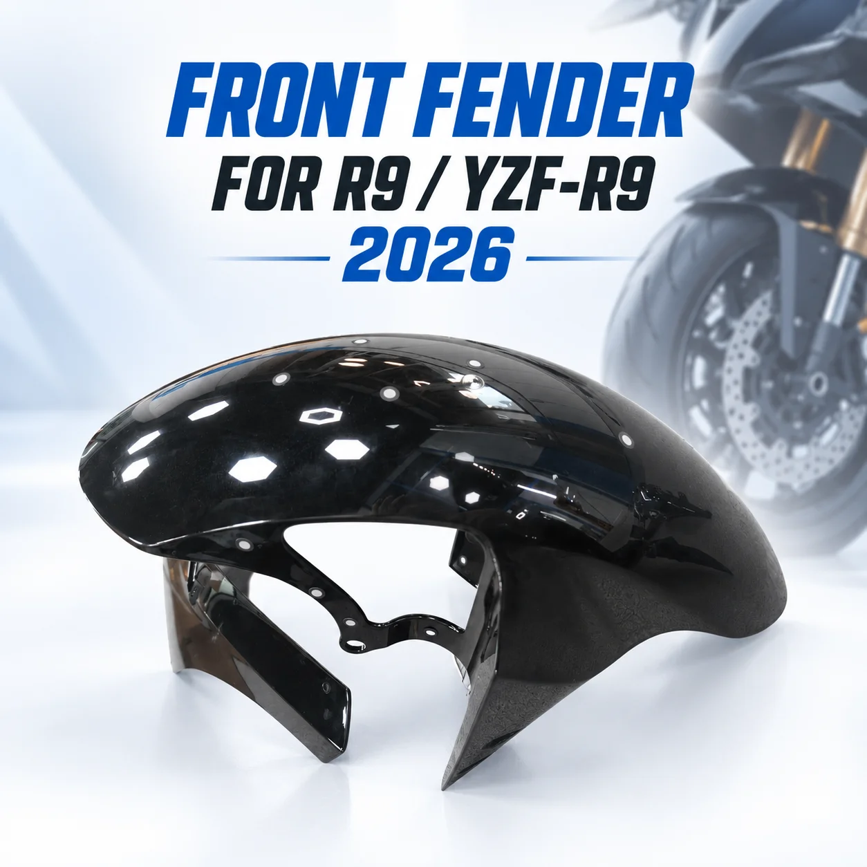 Front Fender Mudguard Carbon Fiber Front Wheel Cover Fairing for Yamaha R9 YZF-R9 2026 Motorcycle Accessories Moto Parts