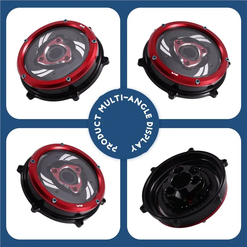 ABIB -Engine Clutch Cover Racing Spring Retainer Pressure Plate Protector Guard For Ducati Panigale V4S Speciale 1100 998 V4