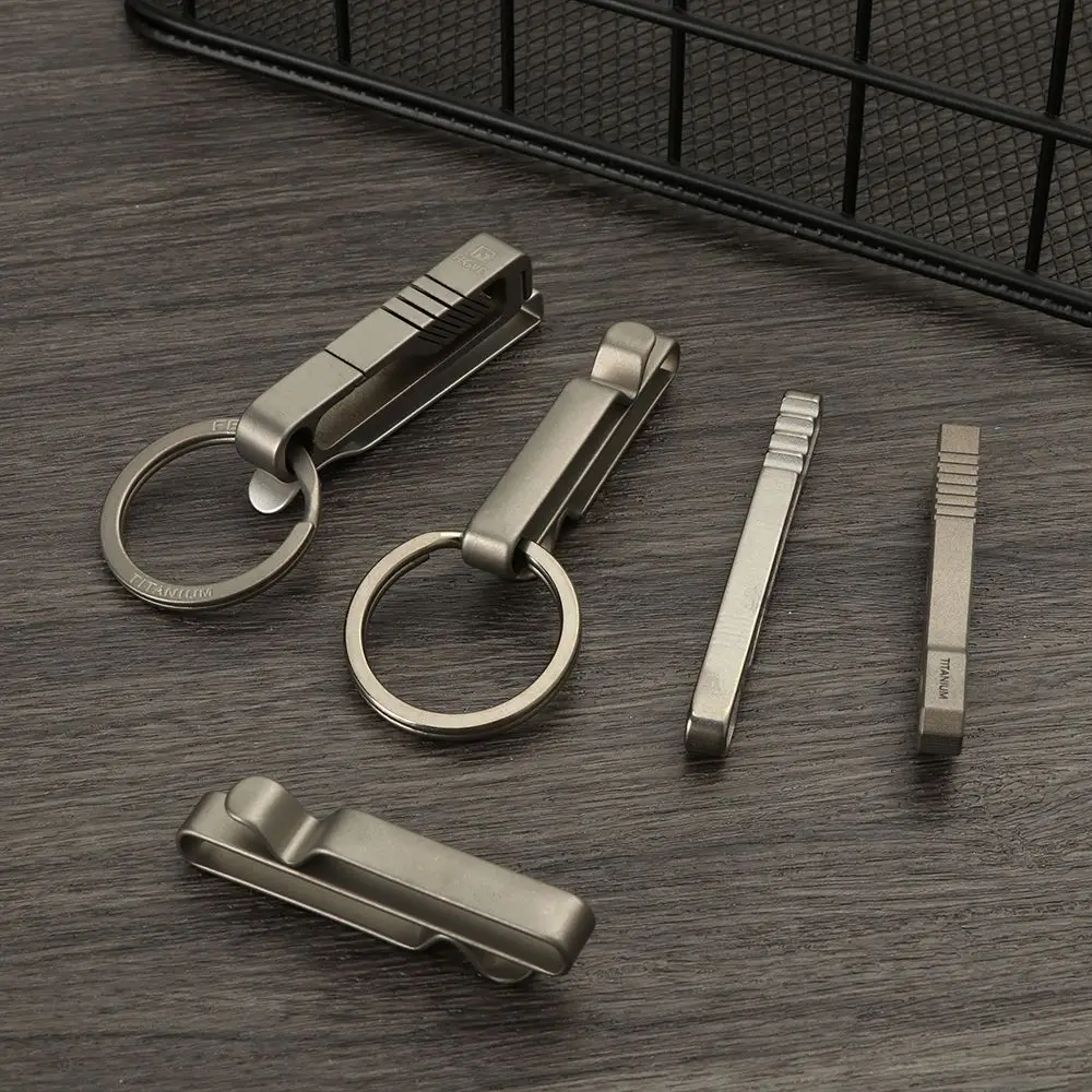 Corkscrew Molle Webbing Buckle Titanium Alloy Quick Draw Keychain Key Ring Hanging Buckles Belt Clip
