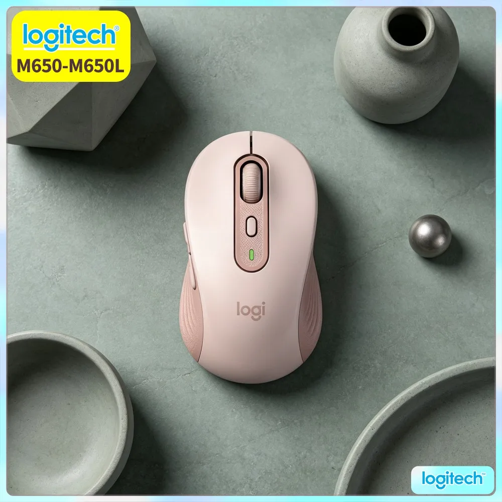 Logitech M750 Wireless Mouse 90 Percent Noise Reduction 4000 DPI Three Device Quick Sync Travel Room Shell