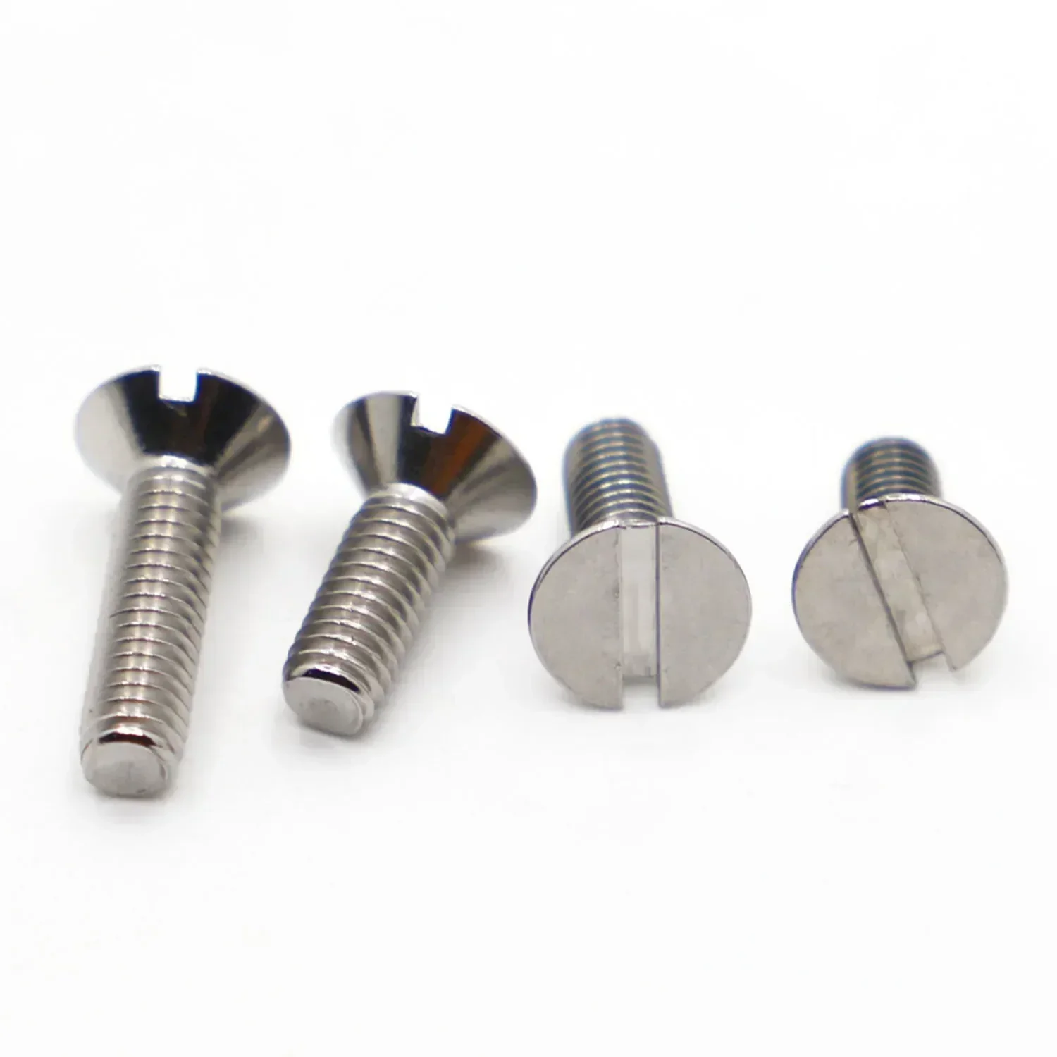 5-50pc M1.6 M2 M2.5 M3 M4 M5 M6 304 GB68 stainless steel Slotted Flat Head Machine Screw Bolt