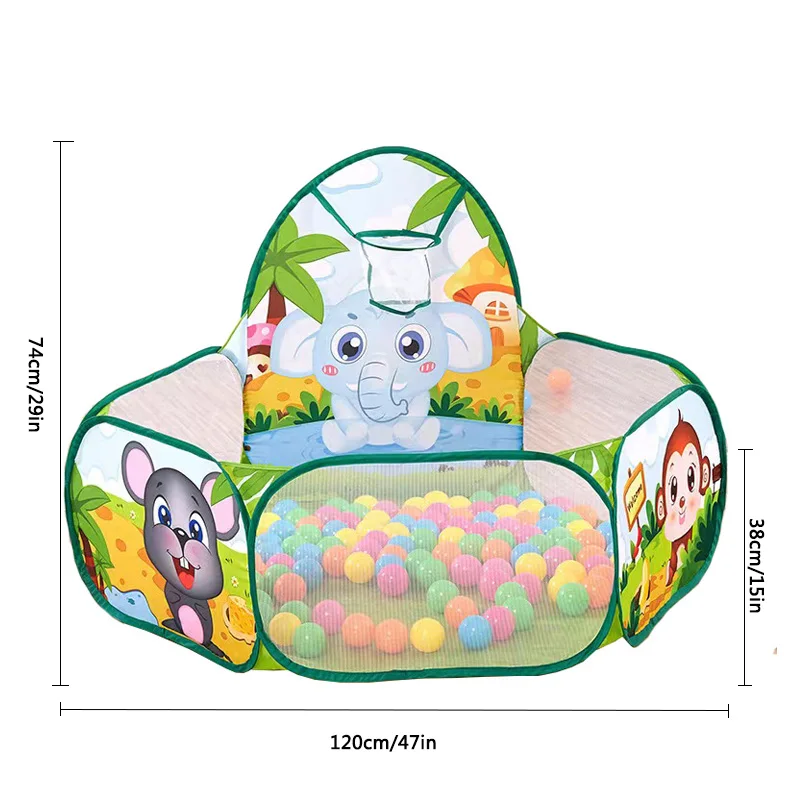 120CM Ball Pool with Basket Children Toy Indoor Ocean Ball Pit Playpen Tent Outdoor Toys Gift for Children Kids Dropshipping