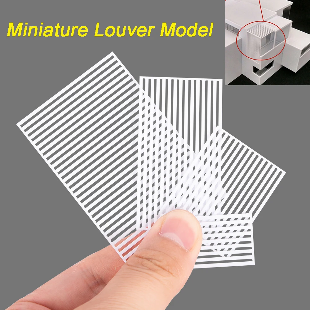 

Miniature Louver Model Simulation Shutter Guardrail Materials Diorama Kits For Diy Building Sand Table Scene Layout 3Pcs/set