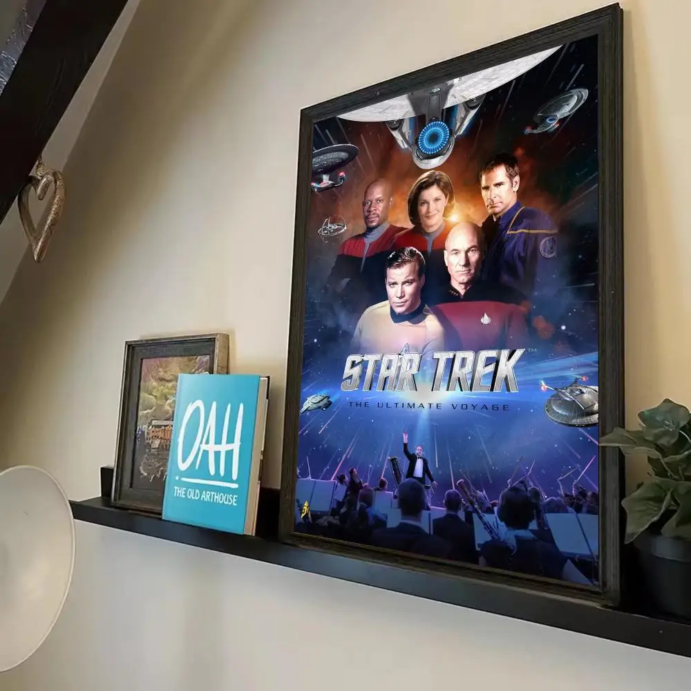Star T-Trek Movie Logo Poster Prints Watercolor Wall Art Room Decor Posters Self-adhesive Art Waterproof Paper