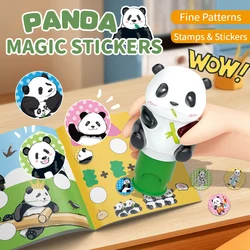 Panda Stamp Seal Seals for Children, Papelaria Adesivos, Nome da etiqueta, Selo de vestuário, Brinquedos de brinquedo, Magia, Aniversário infantil