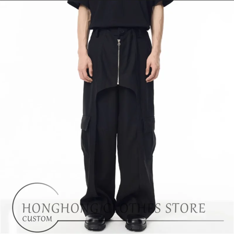 

New men's spring and autumn free ironing all wear straight leg casual wide leg pants original loose large size custom cargo pant