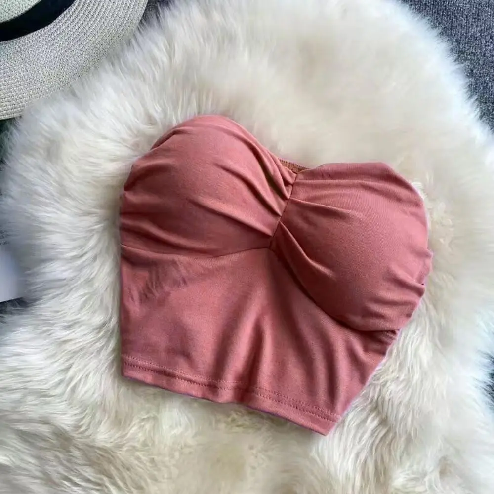 Hadiah Atasan Crop Tanpa Lengan Atasan Rompi Ramping Tanpa Lengan Poliester Seksi Atasan Musim Panas