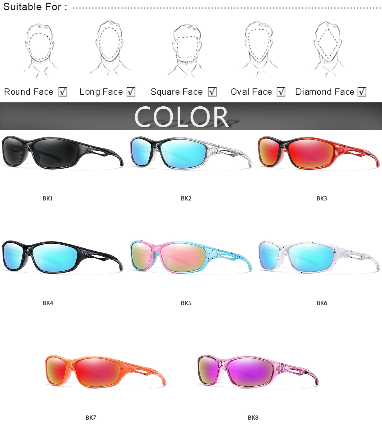 Modische Sonnenbrille für Kinder unter 8 Jahren, ovaler Rahmen, hohle Sportbrille, Kinderbrille zum Laufen, Reiten, Baseball, UV400-Schutz – Detail 3
