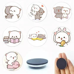 Net Red Cute Couple Mitao Cat 30MM Glass Fridge Magnets Glass Crystal Magnetic Stickers Refrigerator Decoration Home Deco