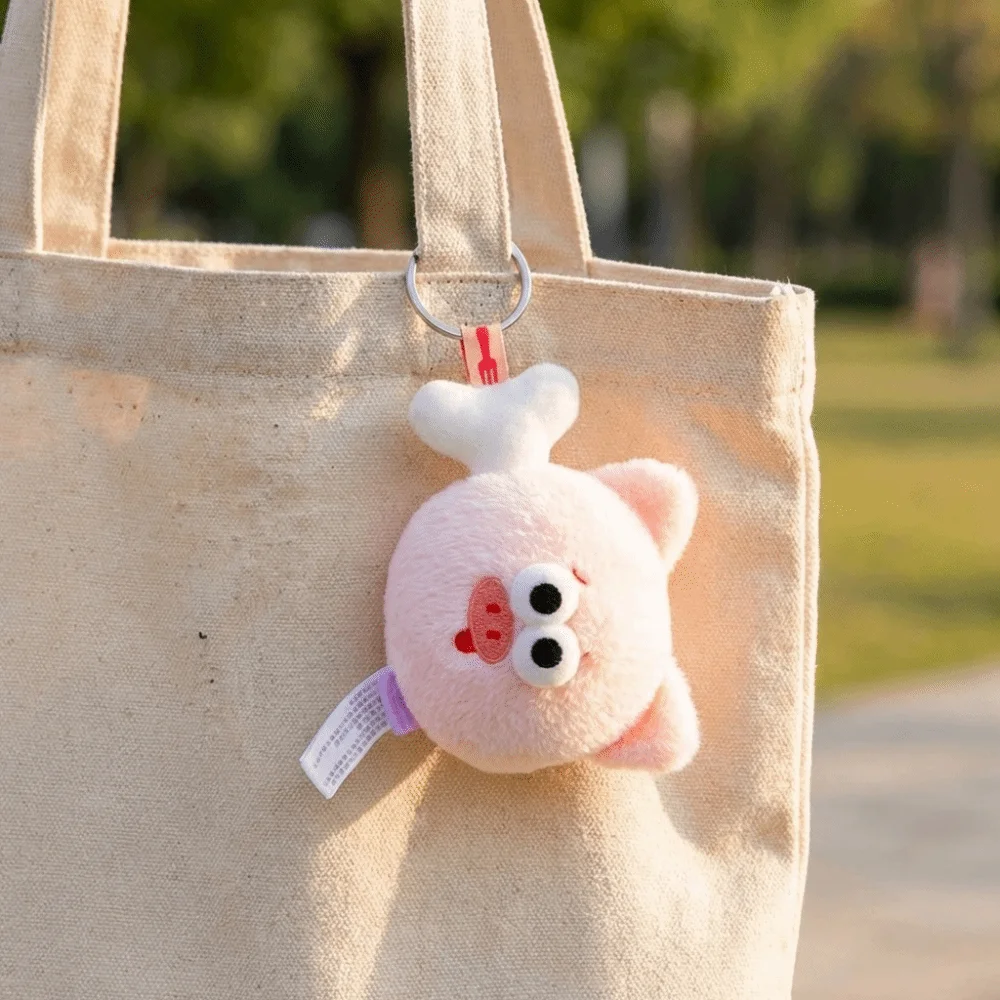 Trendy Miniature Snack Keychain Soft Cartoon Food Pendant Animal-shaped Cute Bag Delicate Decoration Backpack Decoration
