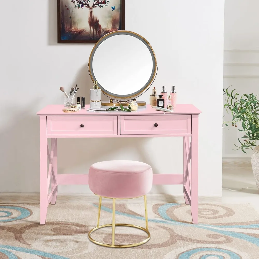 Scrivania per Computer con cassetti, scrivania da ufficio con tavolo da trucco rosa con cassetto, scrivania per Computer di casa per ingresso soggiorno per ragazze