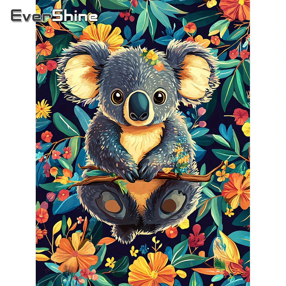 EverShine Diamant Mosaik Koala Bild Strass Gemälde Tier Kreuzstich Set Stickerei Blume Handgemacht Hobby