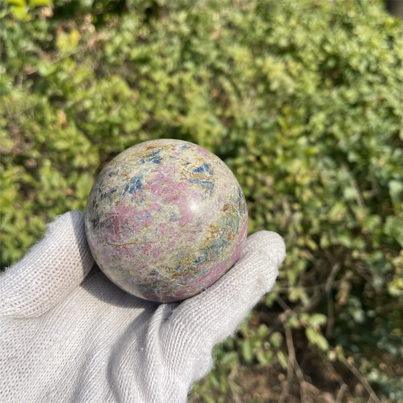 7.2cm Crystal Pink Tourmaline Sphere Gemstone Ball For Healing