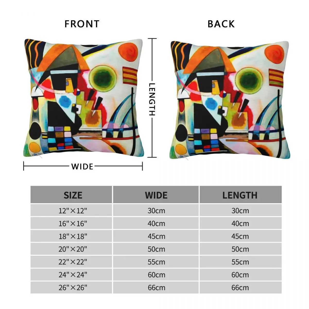 Wassily Kandinsky Swinging Pillowcase Polyester Linen Velvet Pattern Zip Decor Throw Pillow Case Home Cushion Case