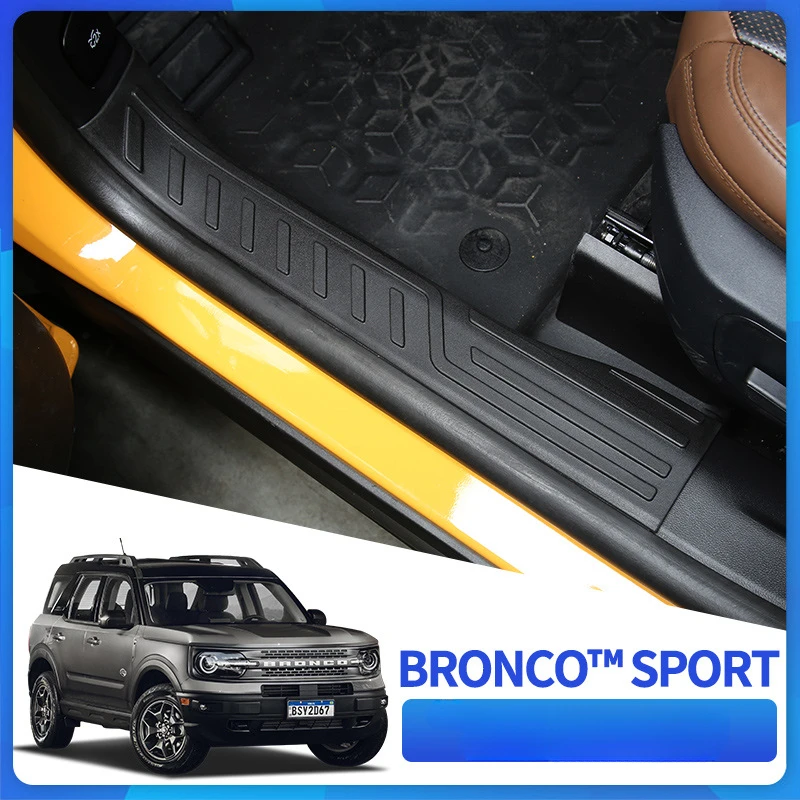 Threshold strip For FORD bronco Sport 4 doors Door front protective pad Welcome pedal rubber  car accessories interior