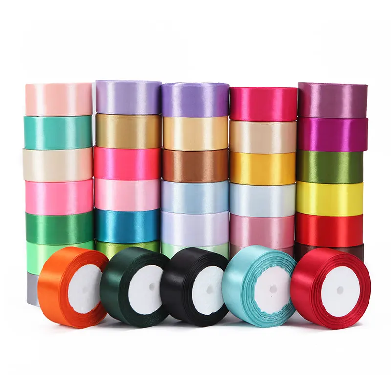 22meters/roll Wide 4cm Satin Ribbon Gift Wrapping Bows Making Floral Bouquets DIY Clothing Sewing Projects Wedding Party Decor