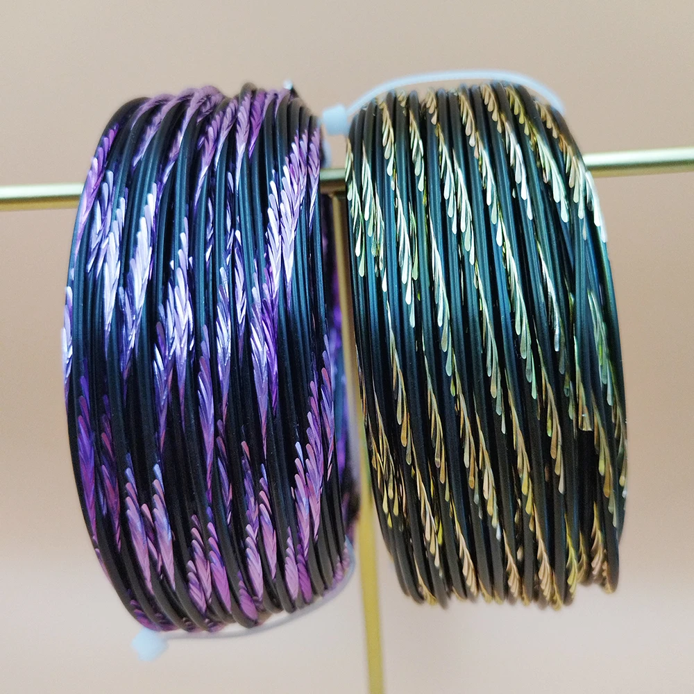 

2/3M 2.0MM Black Gold Purple Gold Texture Aluminum Wire Cut Soft Craft Wire DIY Jewelry And Jewelry Crafts Multi-ring Metal