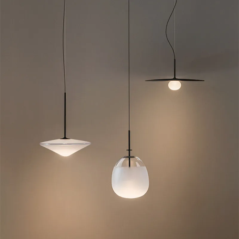 

Pendant lights Postmodern design glass light For Dining Room Bedroom Nordic Bar Decor Home kitchen hanging light