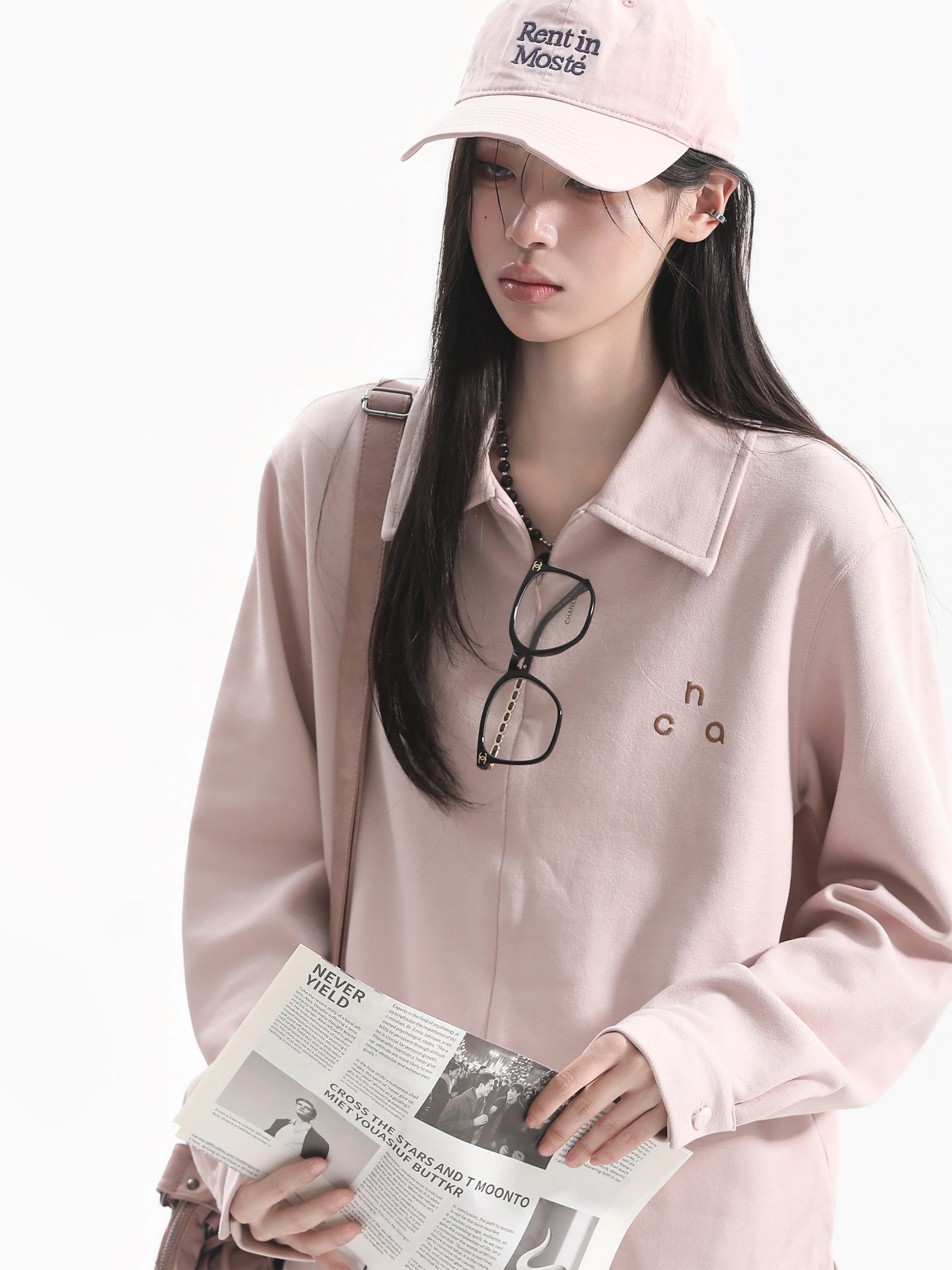 Loose Women's  Neck Long Sleeve Shirt Korean Style Early Autumn College Fashion Knitted Outerwear Casual Comfortable Cott...