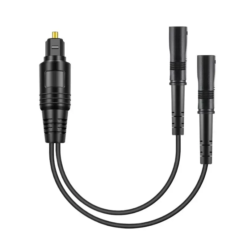 Répartiteur Audio numérique Toslink noir, 1 entrée mâle, 2 sorties femelles, 1x2, Fiber optique, pour Home cinéma