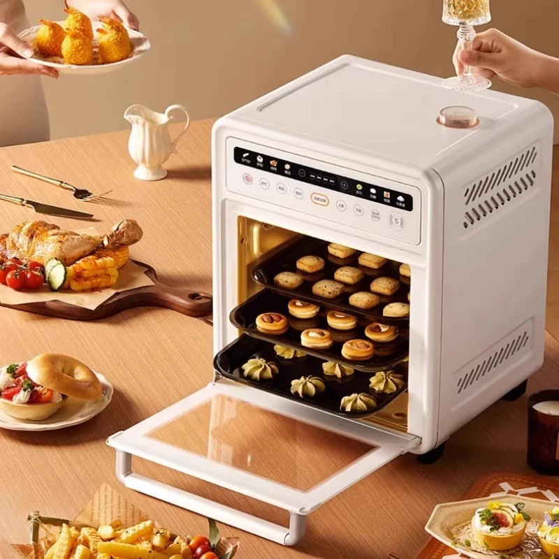 20L Oven Household Small Micro Steam Electric Oven 3 Layer Baking Position Multi Function Visual Air Fryer All in One Machine