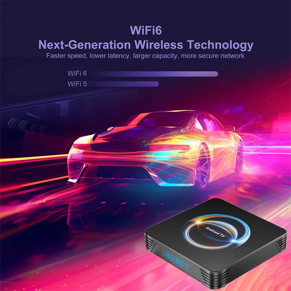 X66 TV Box Android 14 ATV RK3528 رباعي النواة 5G Dual Wifi 8K 4K مشغل الوسائط Wifi6 TB 5.2 Ram 8GB Rom 32GB 64GB 128GB Set Top Box