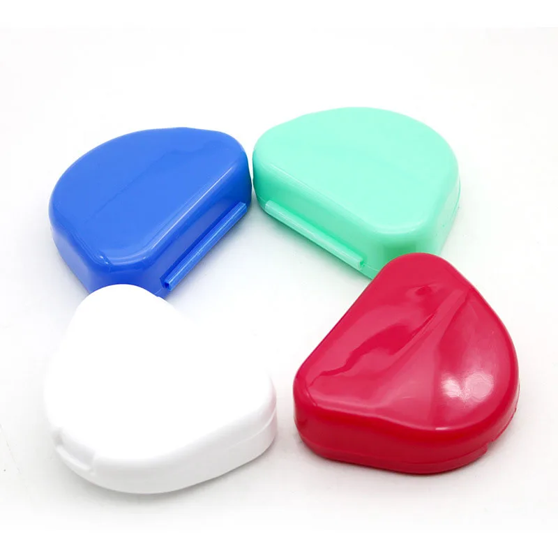 歯科三角形形状矯正リテーナーボックス義歯保存容器プラスチック口腔衛生用品トレイ歯科ケース