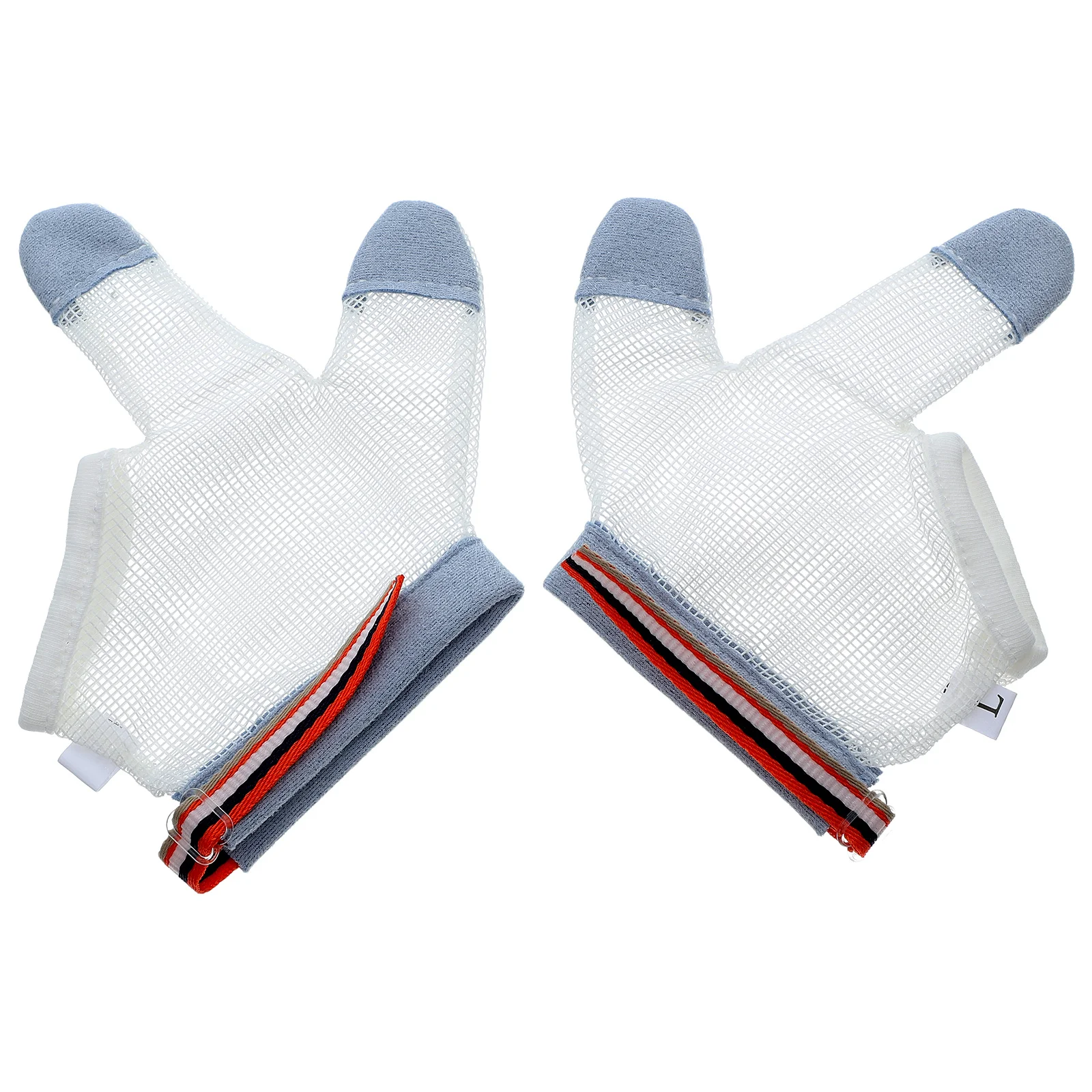 

1Pair Anti-Eating Hand Gloves Baby Teething Half-Finger Nylon Gloves Adjustable Wrist Breathable Mesh for Infant Toddler