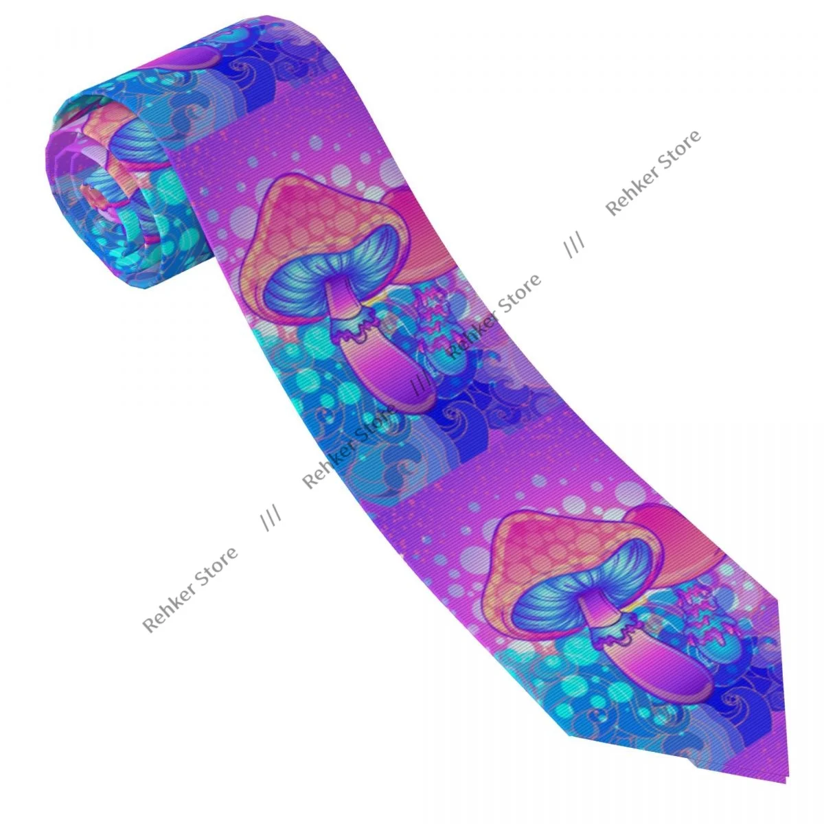 Classic Tie Men Neckties for Wedding Party Business Adult Neck Tie Casual 60s Hippie Mushrooms Tie