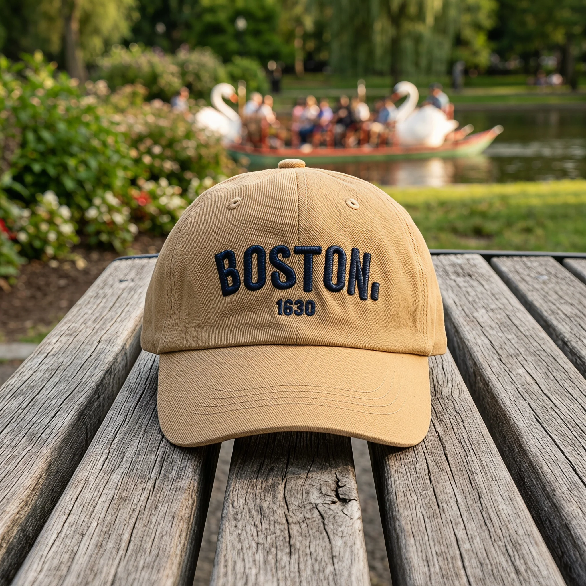 Boné de beisebol infantil moderno com letras bordadas Boston, boné casual com aba curta para meninos