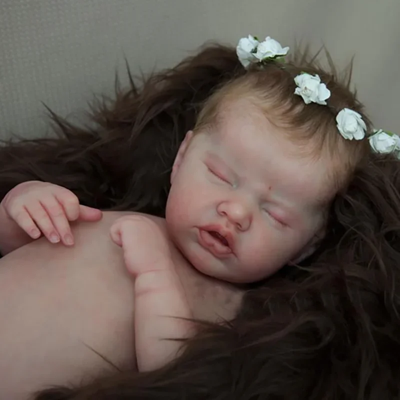 17inch Reborn Doll Kit Indie By Laura Soft Touch Fresh Color Unfinished Doll Parts with  Body Included