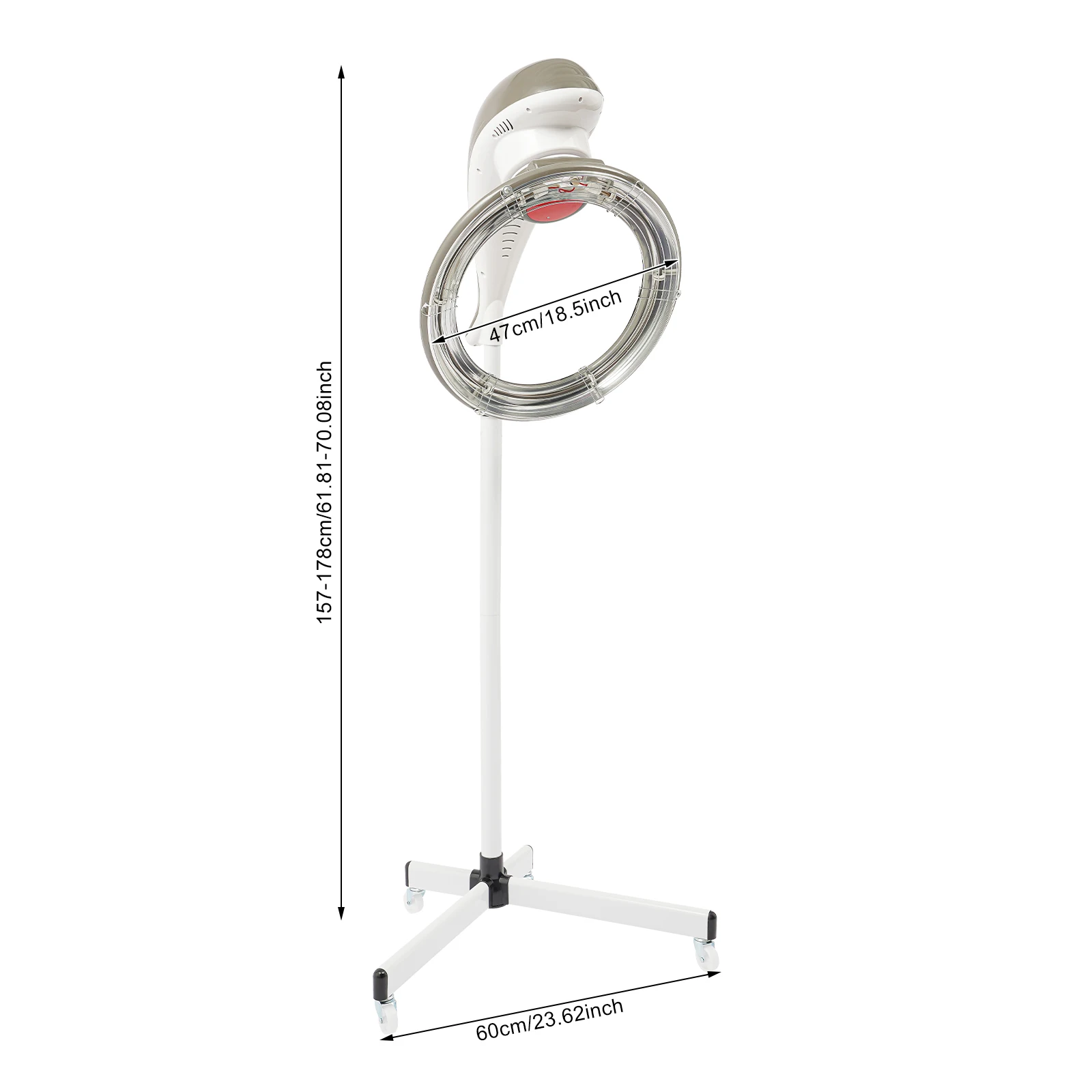 950 واط 110 فولت حامل آلة مجفف الشعر شاشة LCD نطاق التحكم في الوقت 0-60 دقيقة 61.81-70.08in تعديل الارتفاع #5