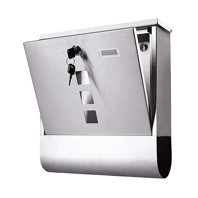 Galvanized outdoor steel durable large mailbox, mailbox, weatherproof parcel receiving box