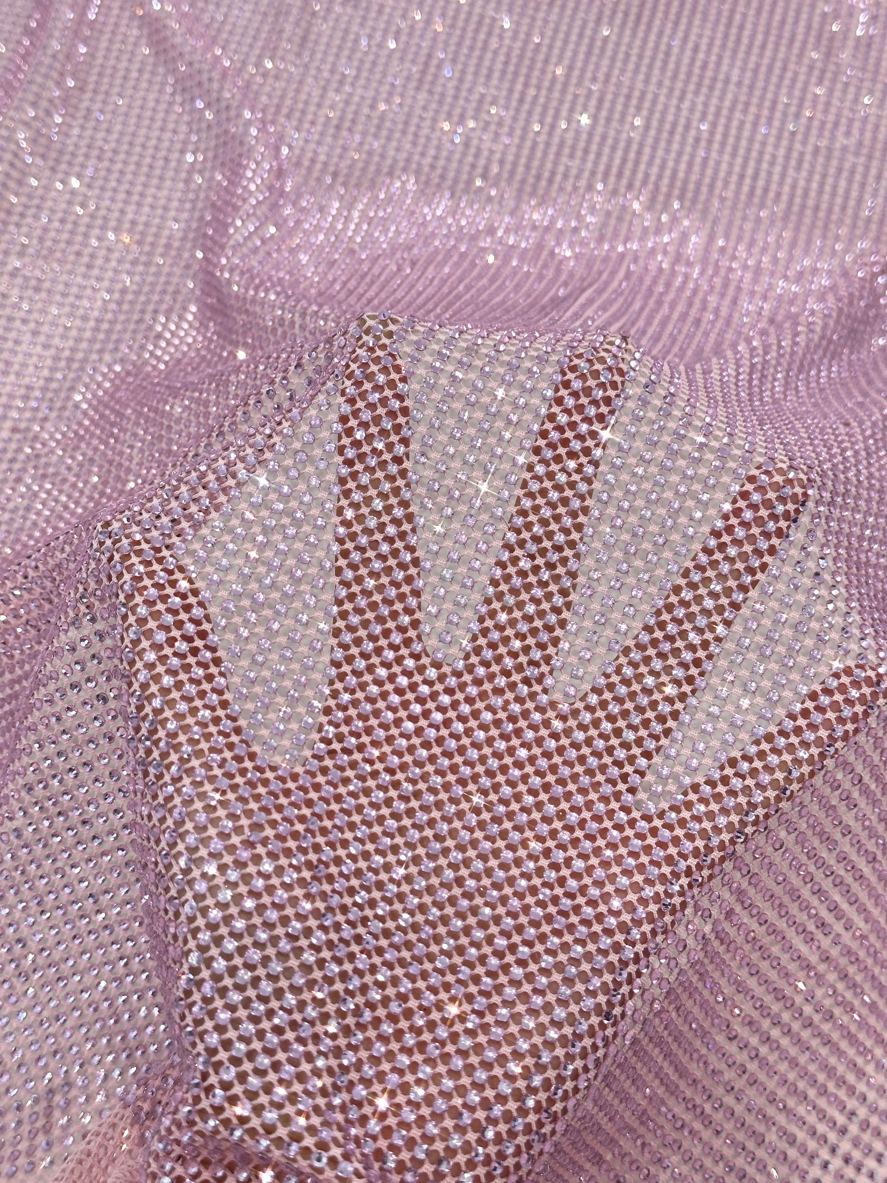 

Pink African Heavy Stones Lace Fabric High Quality Nigerian Lace French Tulle Fabric For Party Dress Sewing