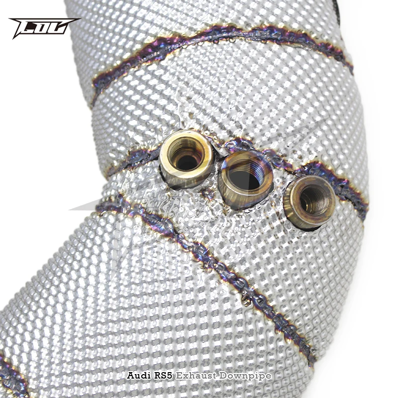 

BK Catted Exhaust Downpipe for Audi RS5 2.9T 2019-2024 Stainless Steel High Flow Exhaust System With Heat Shield
