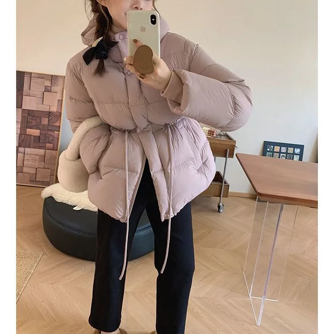 

2026 зимняя новая модная стеганая куртка с капюшоном и длинными рукавами, облегающая куртка-пуховик для женщин, хлопковые пальто