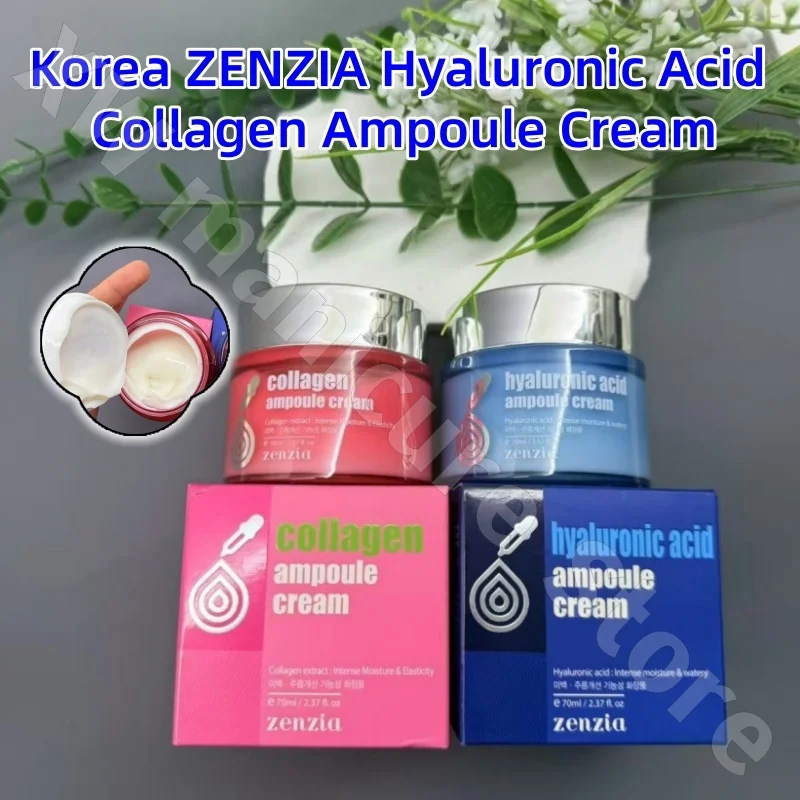 Korea ZENZIA Hyaluronic Acid Collagen Bottle Cream 70ml Hydrating Moisturizing Brightening Tightening and Lightening